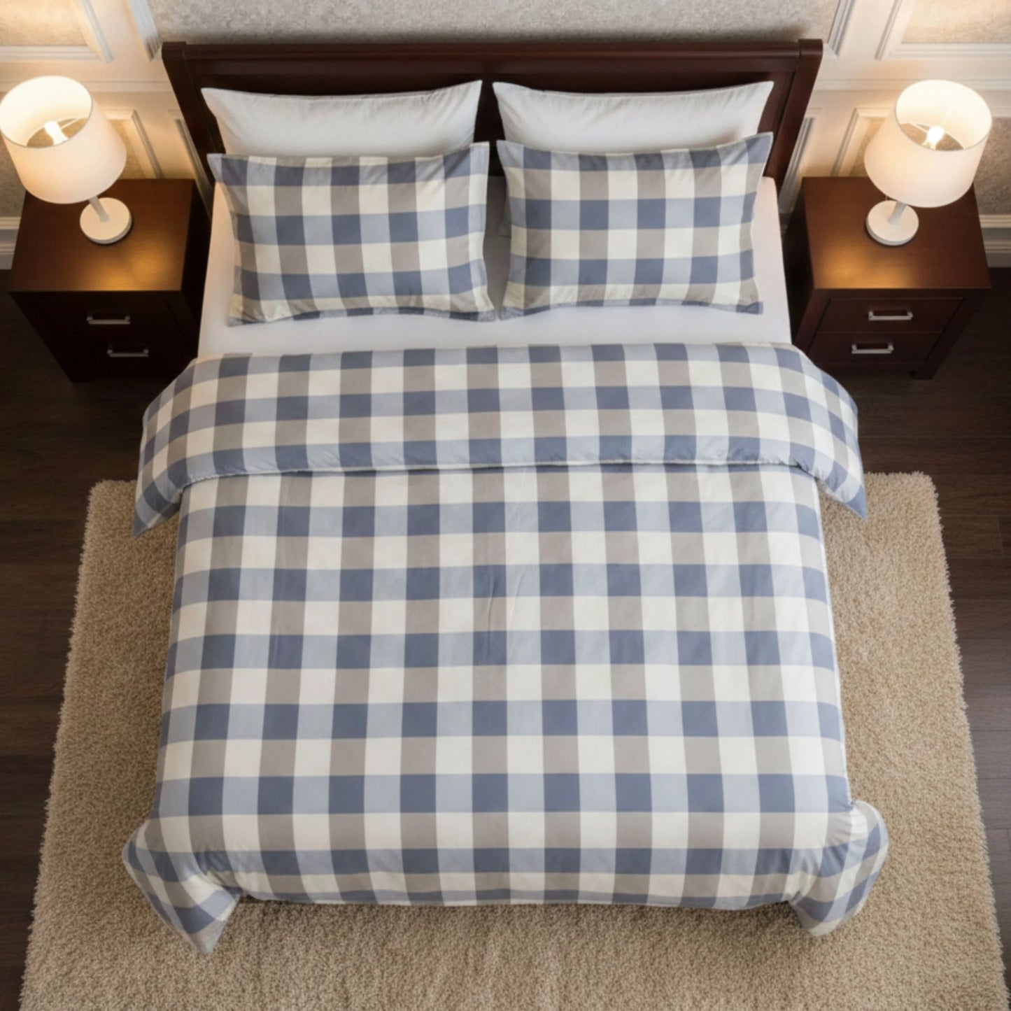 Crimson Daisy - Flat Solid Bedsheet