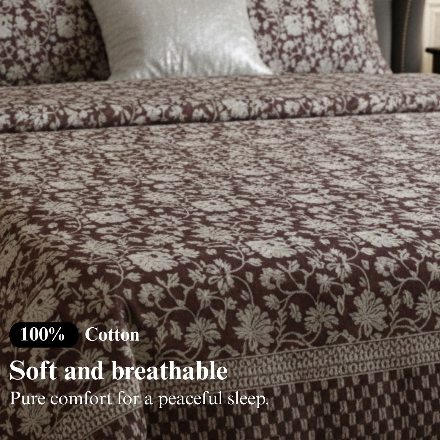 Indigo Vines - Flat Print Bedsheet