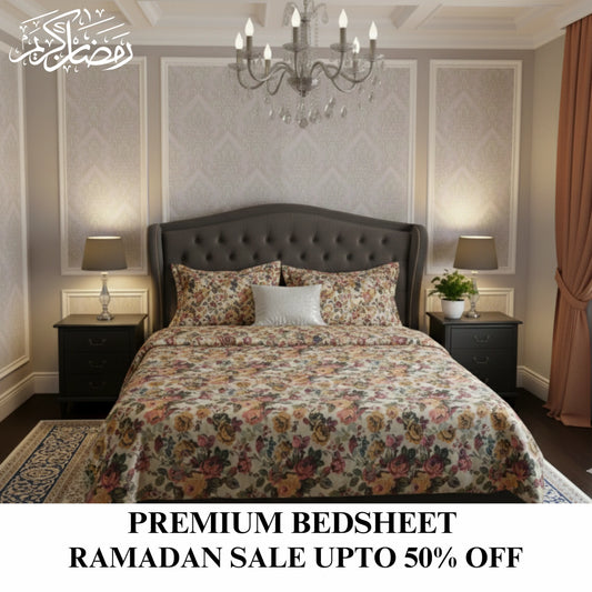 Rosewood Manor - Flat Print Bedsheet