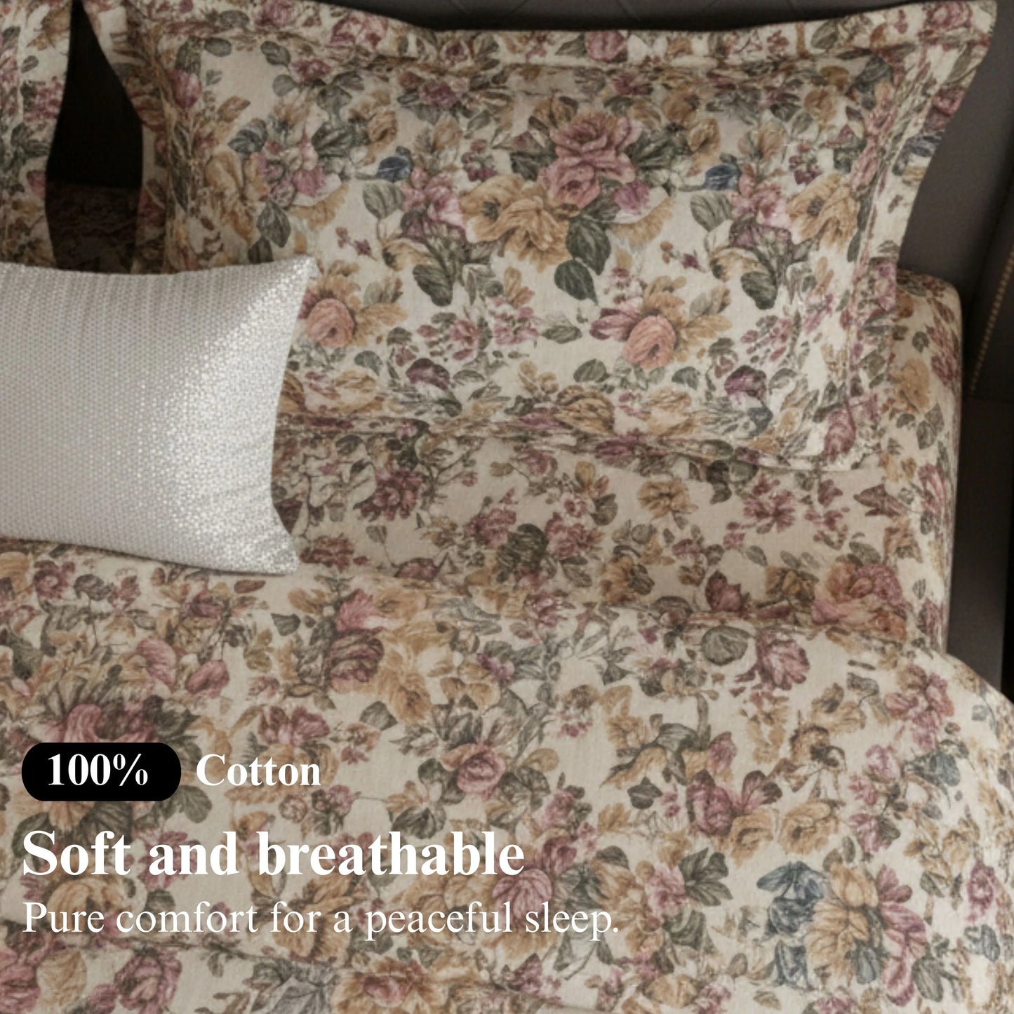 Rosewood Manor - Flat Print Bedsheet