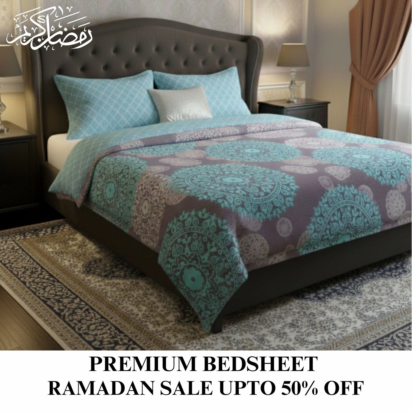 Ethereal Blooms - Flat Print Bedsheet