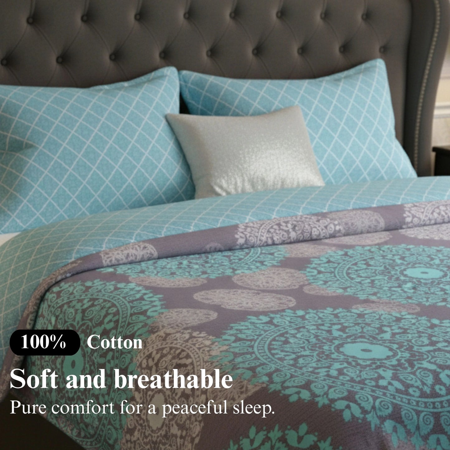 Ethereal Blooms - Flat Print Bedsheet