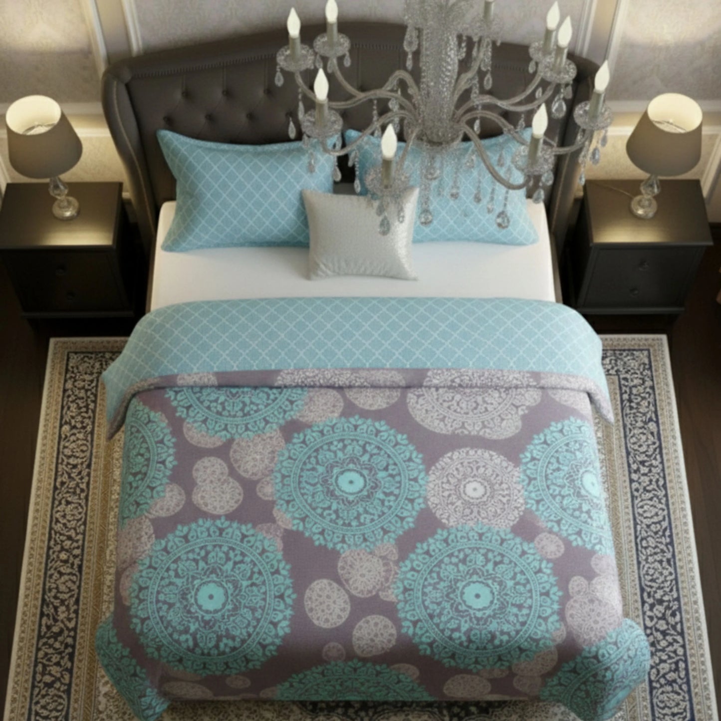 Ethereal Blooms - Flat Print Bedsheet