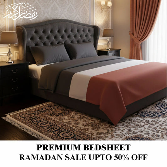 Sunset Block - Flat Solid Bedsheet