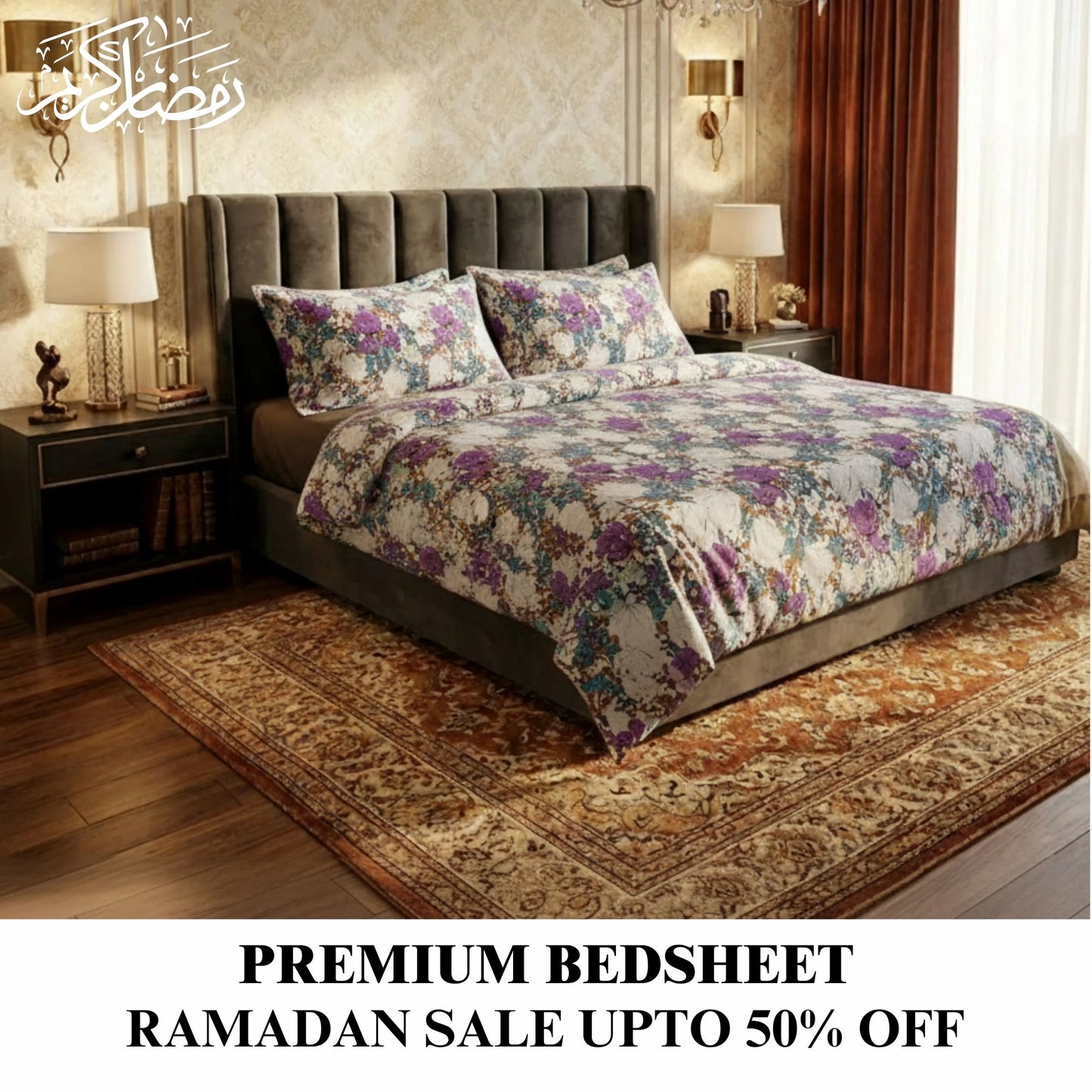 Violet Garden - Flat Print Bedsheet