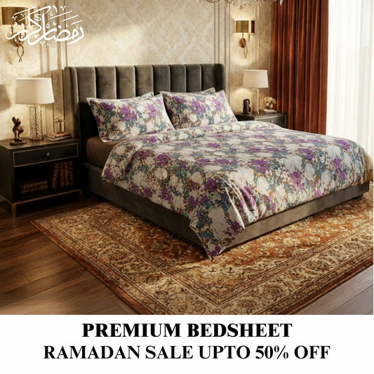 Violet Garden - Flat Print Bedsheet