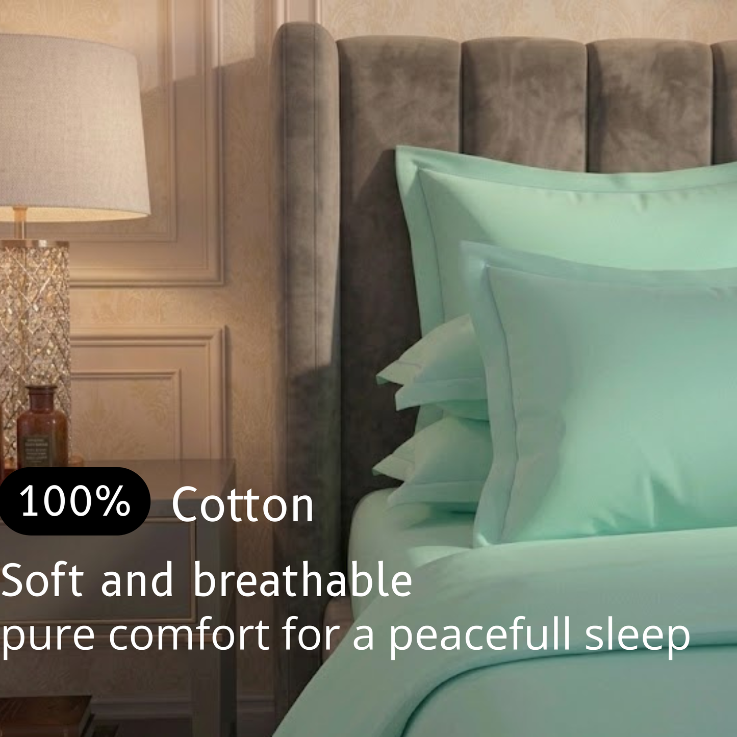 Seafoam Mist  - Flat Dyed Bedsheet