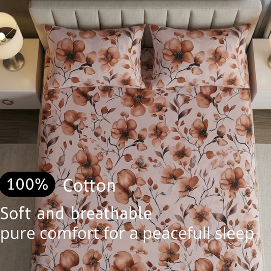 Rustic Elegance - Fitted Print Bedsheet
