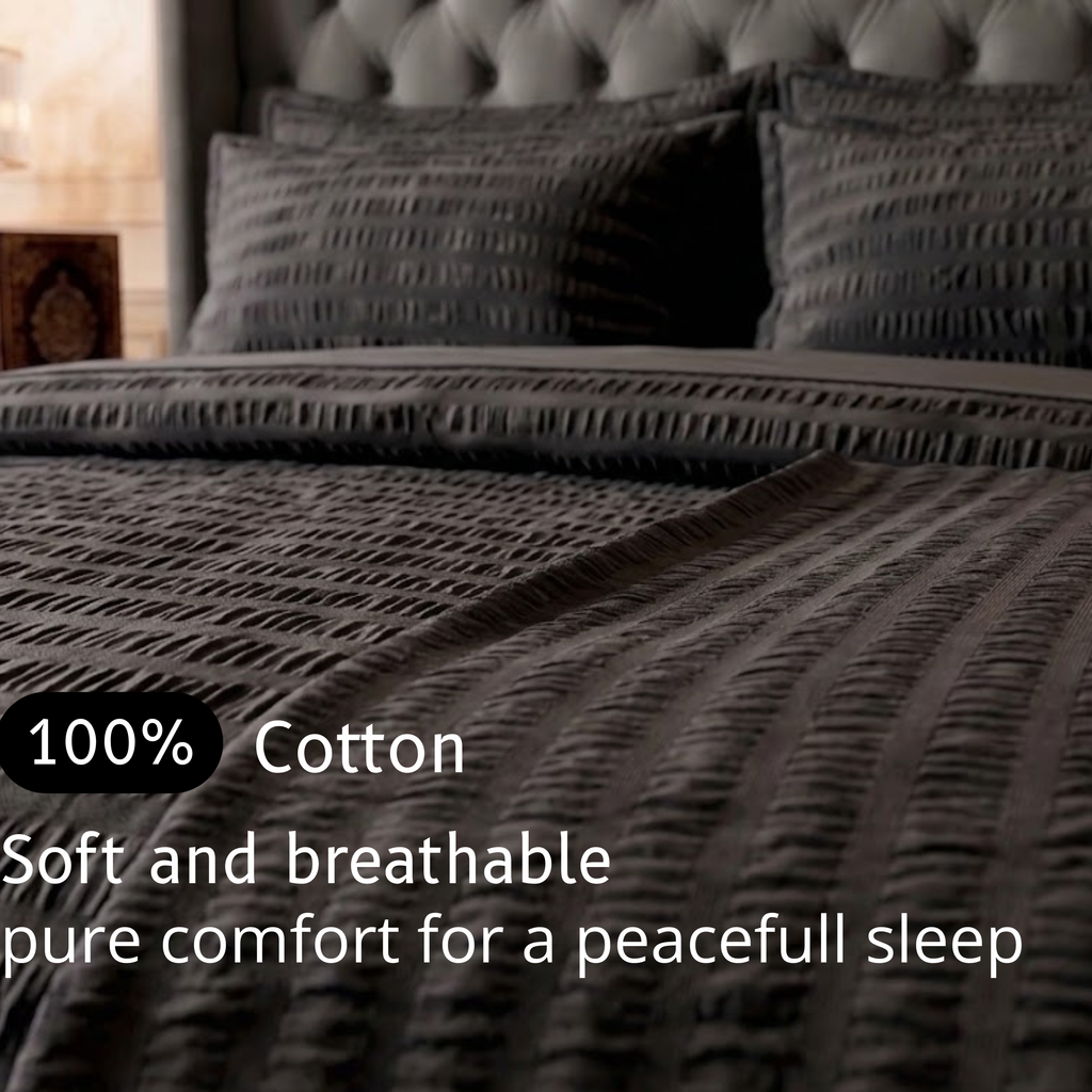 Midnight Noir - Cotton Duvet Set - 6pcs