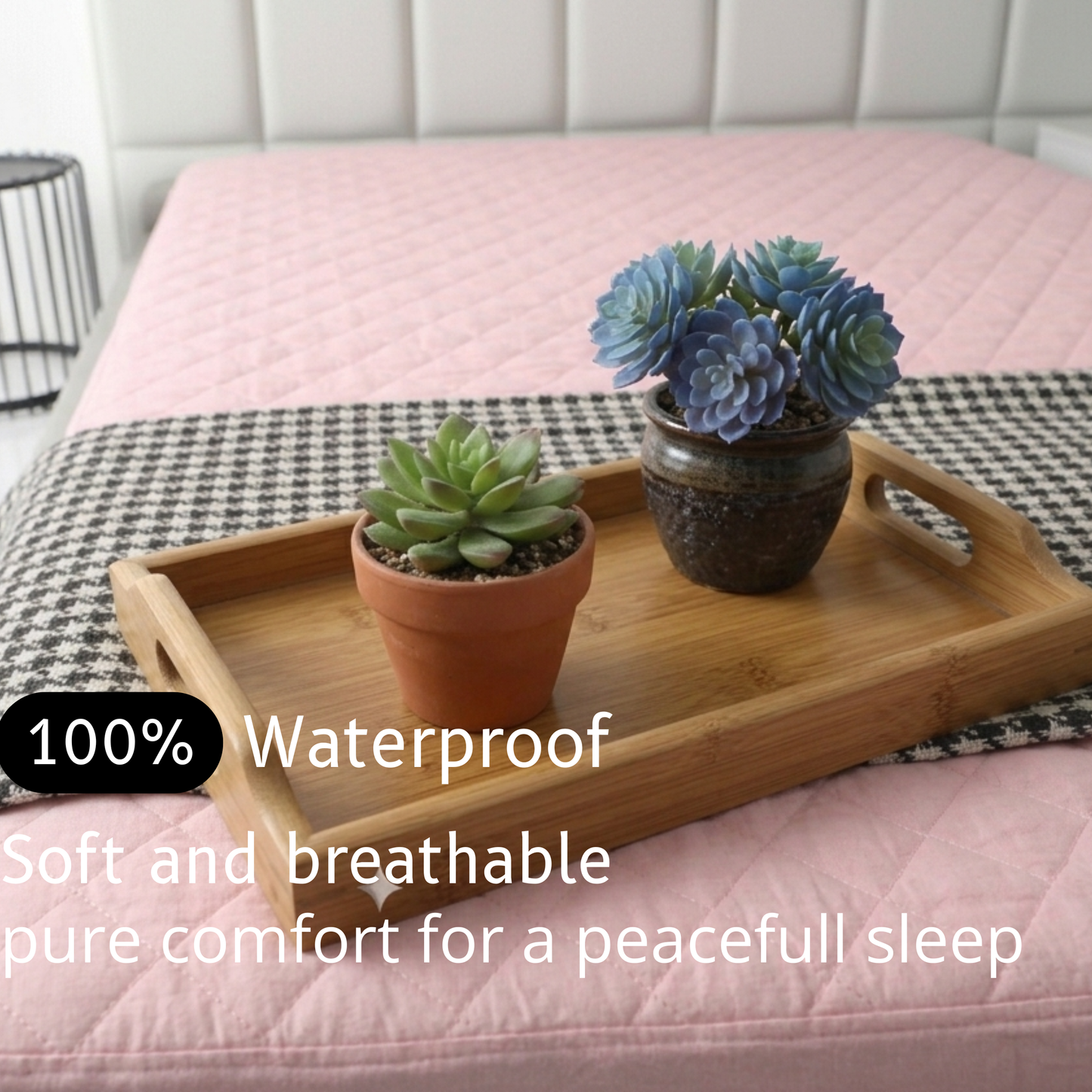 Mattress Protector - Baby pink ( same coloured box)