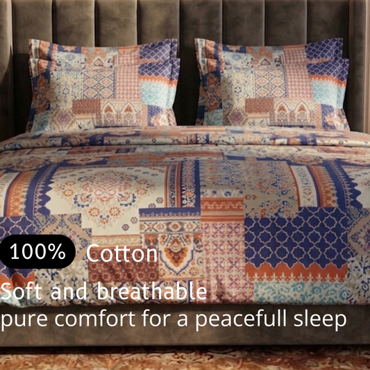 Royal Courtyard  - Flat Print Bedsheet