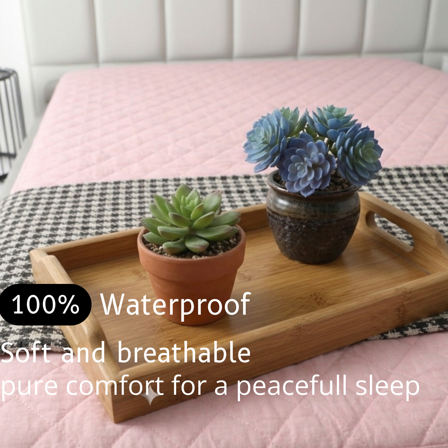 Mattress Protector - Baby pink