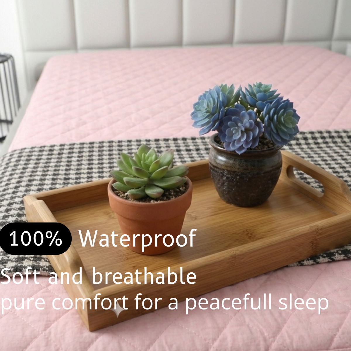 Mattress Protector - Baby pink