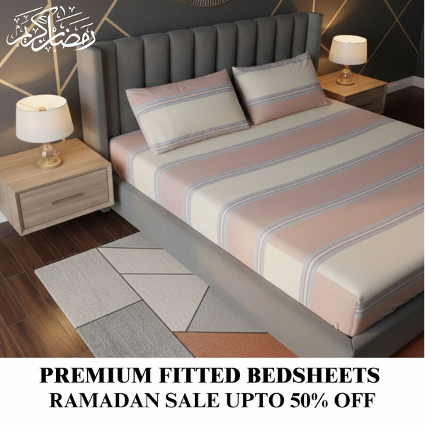 Pastel Stripes - Fitted Solid Bedsheet