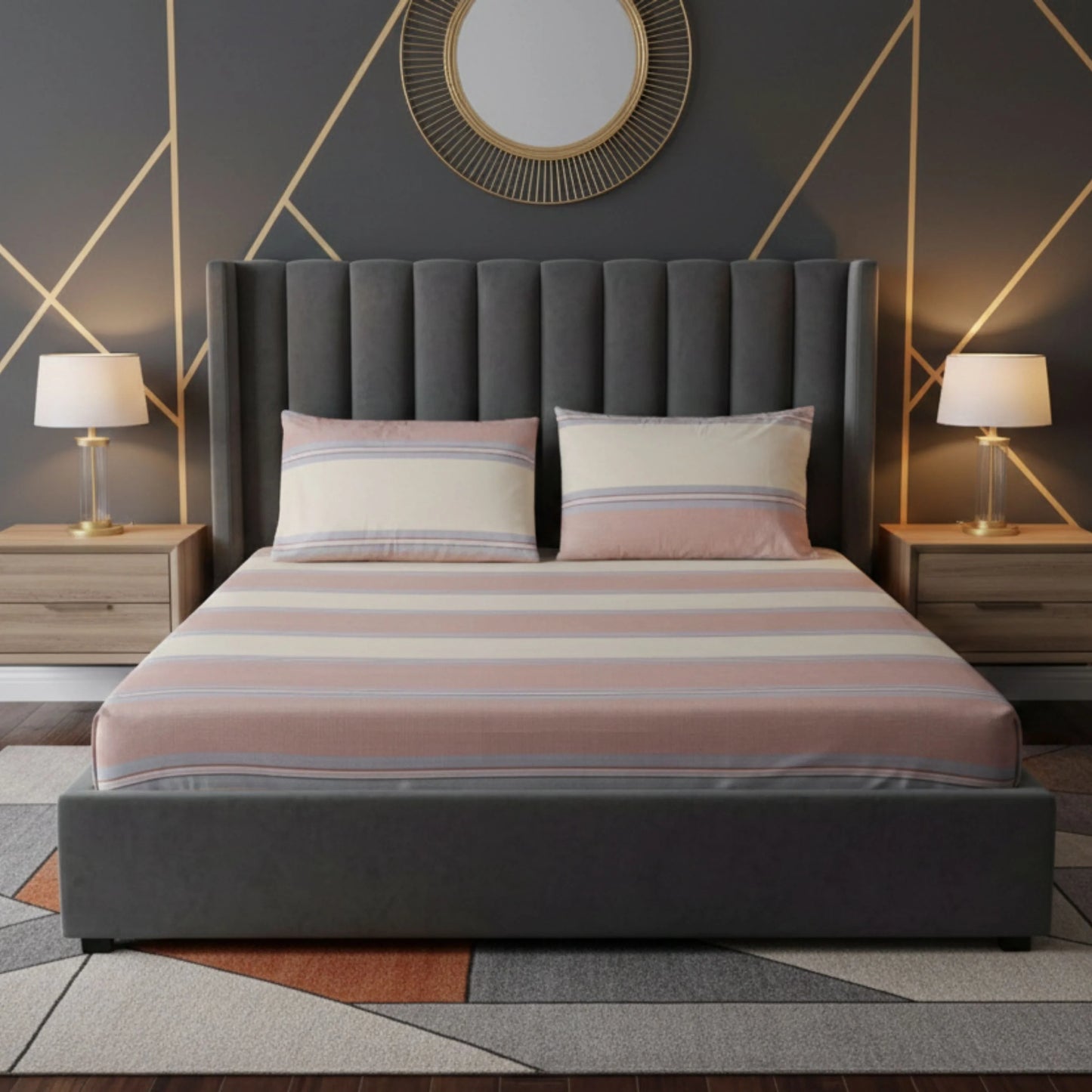 Pastel Stripes - Fitted Solid Bedsheet