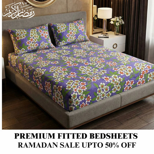 Royal Bloom - Fitted Print Bedsheet