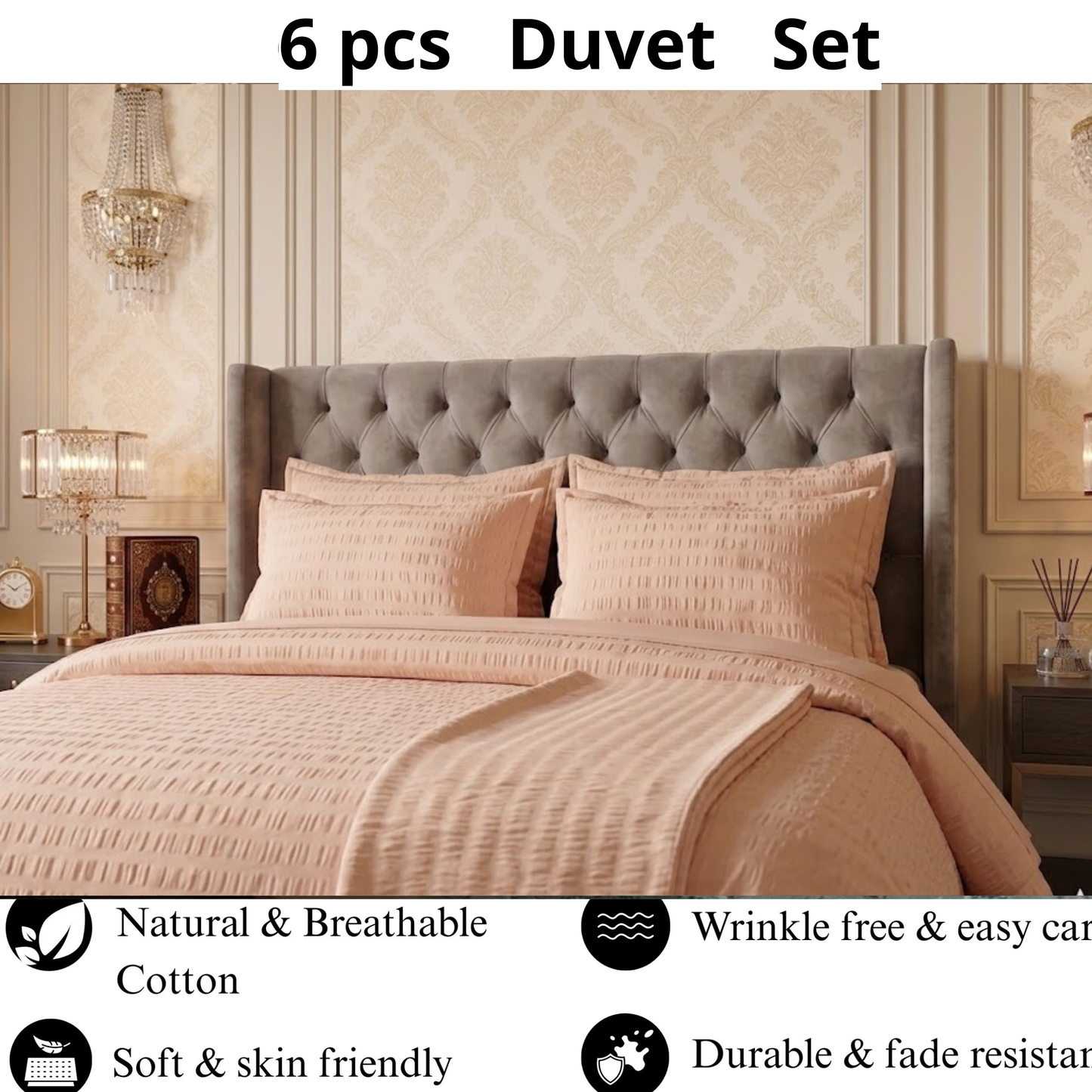 Ballet Blush - Cotton Duvet Set - 6pcs