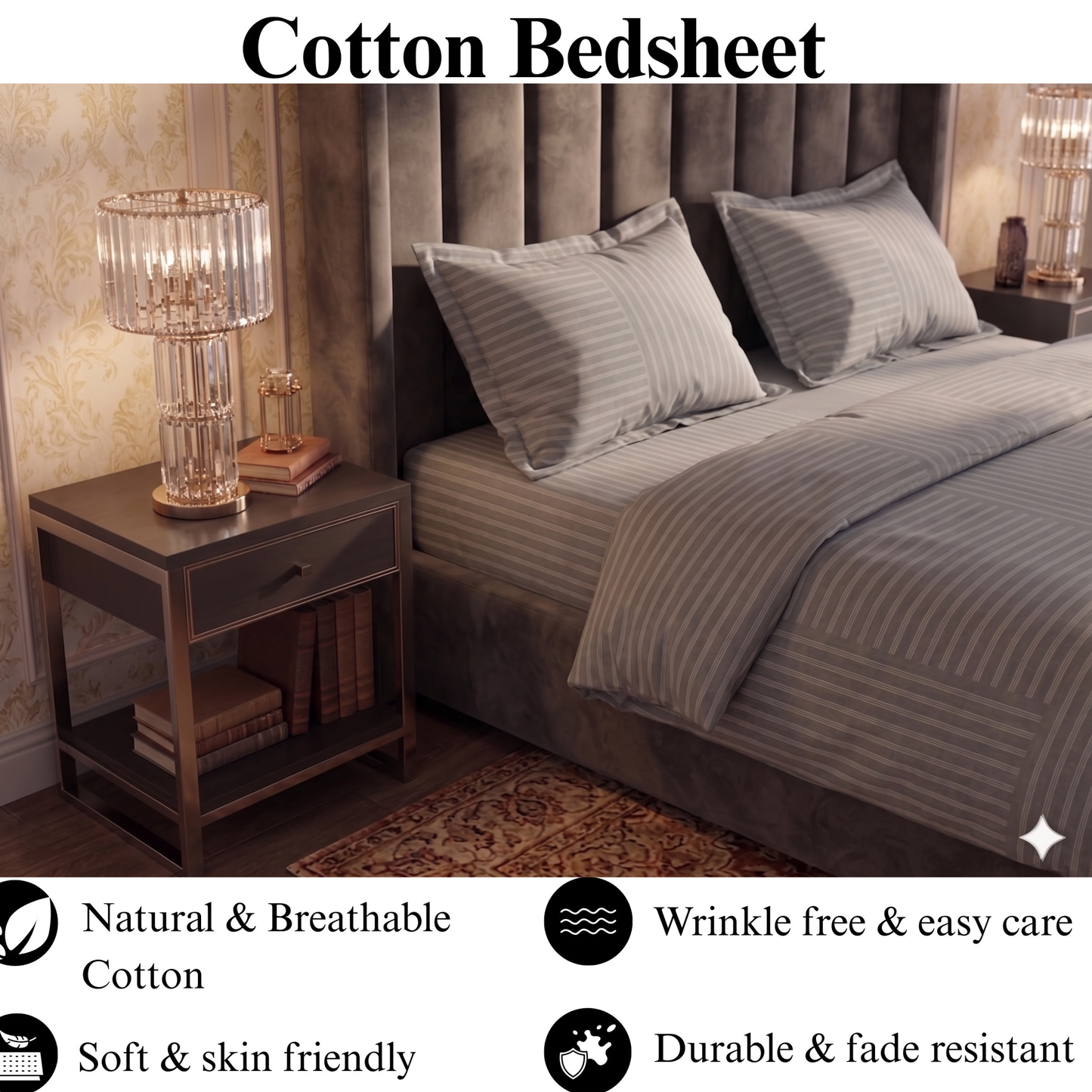 Linear Edge - Flat Print Bedsheet