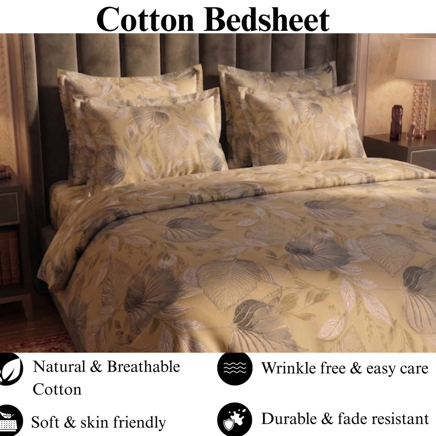 Autumn Serenity - Flat Print Bedsheet