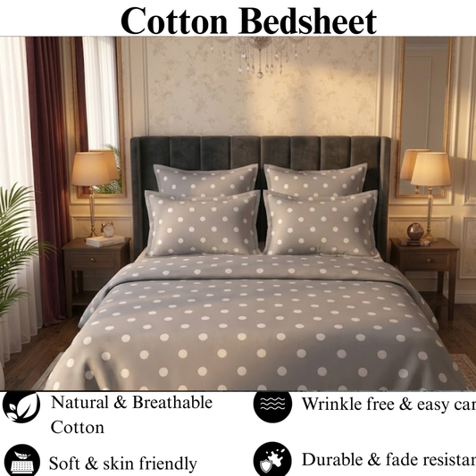 Polka Dot Parlor - Flat Print Bedsheet