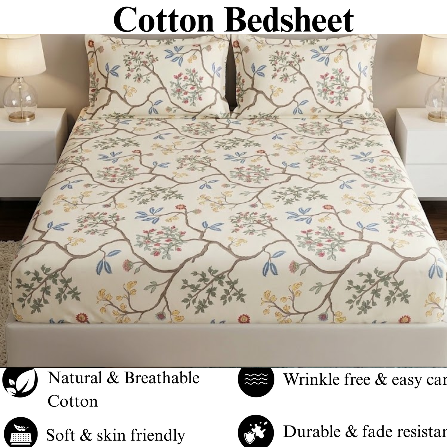 Vintage Orchard - Fitted Print Bedsheet