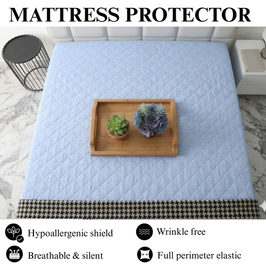 Mattress Protector - Soft ocean