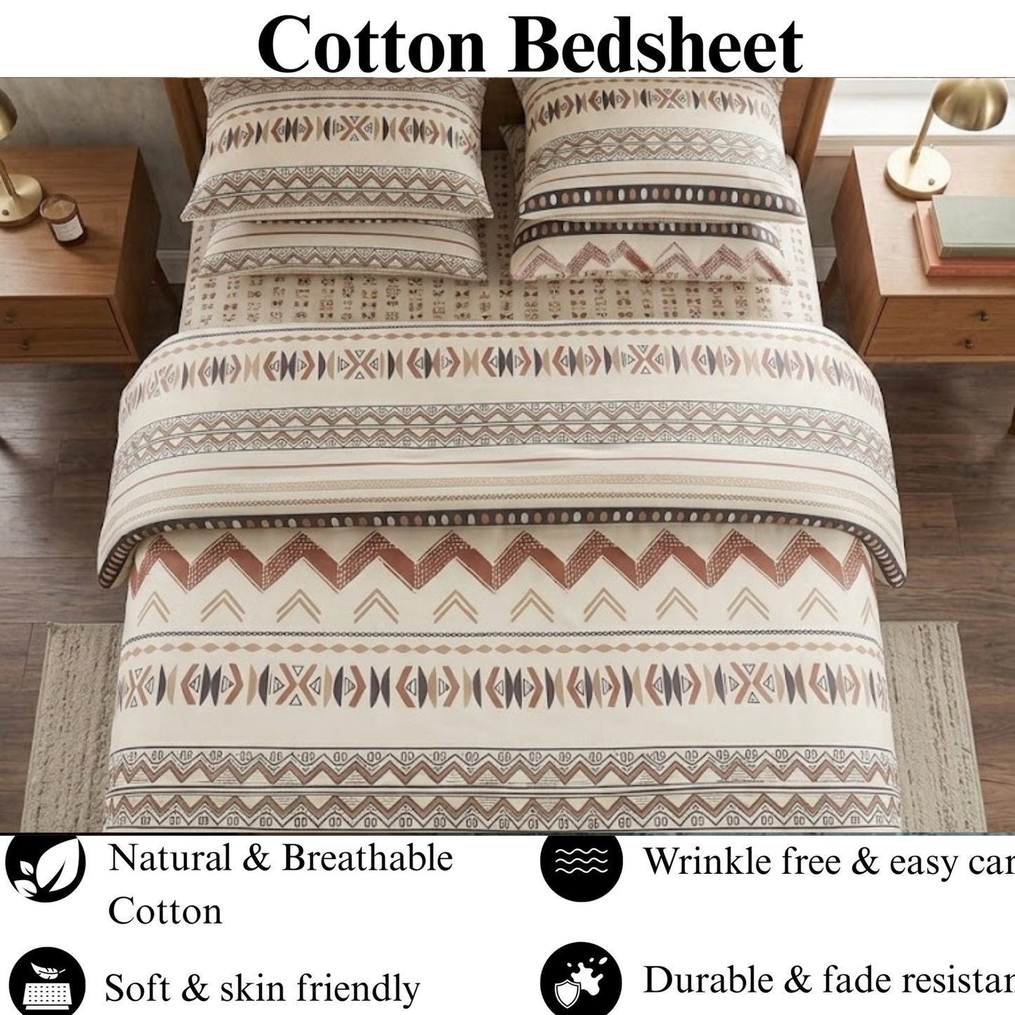 Nomad Lines - Flat Print Bedsheet
