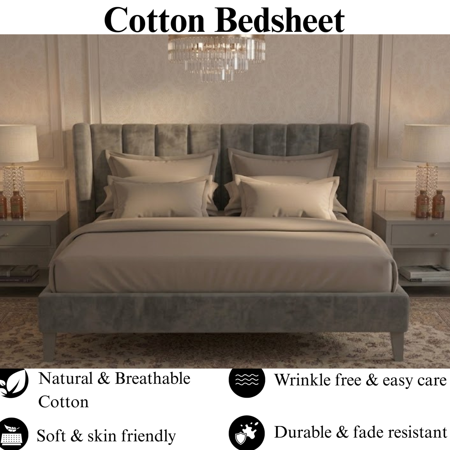 Desert Sand - Flat Dyed Bedsheet