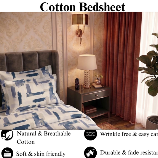 Deep Baltic - Flat Print Bedsheet