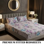 Lavender Bloom - Fitted Print Bedsheet