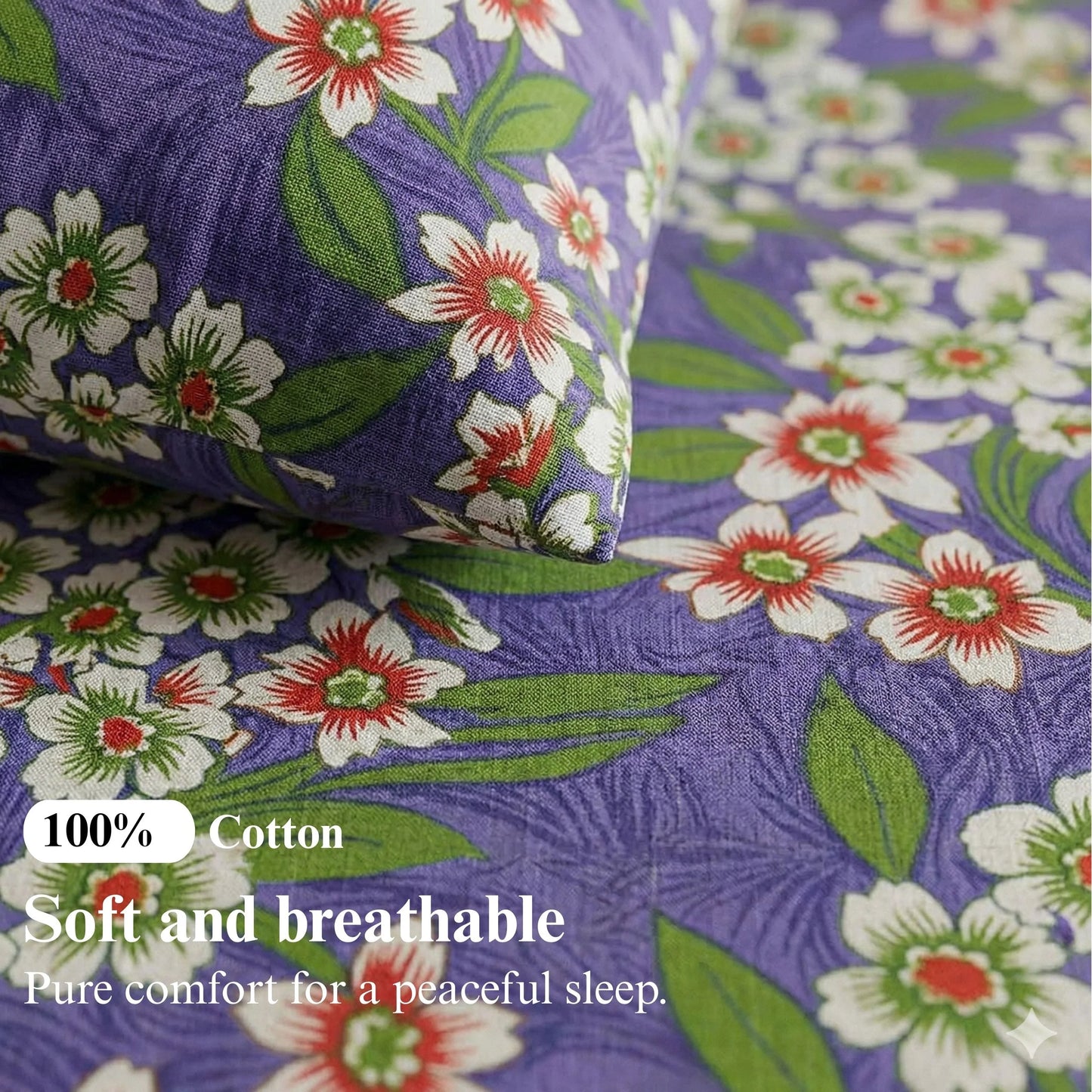 Royal Bloom - Fitted Print Bedsheet