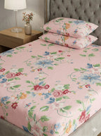 Pastel Petals - Fitted Print Bedsheet