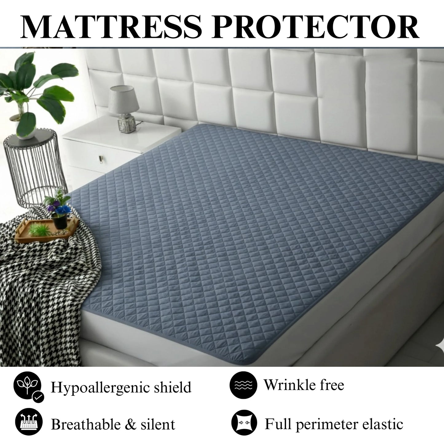Mattress Protector - Arctic Steel