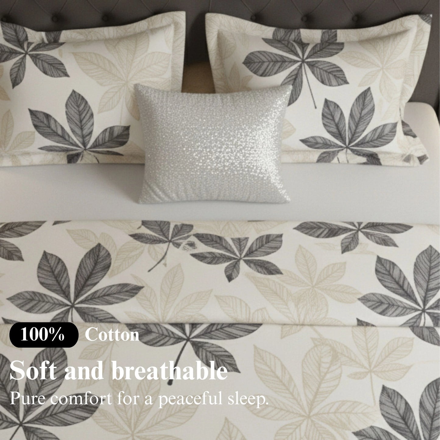 Saffron Strokes - Flat Print Bedsheet