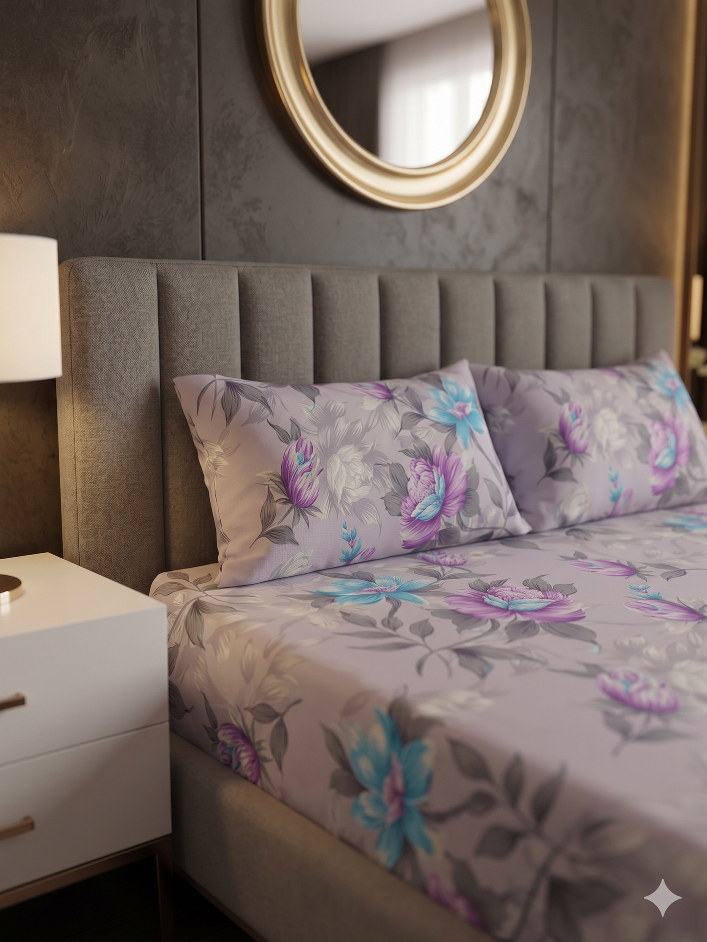 Lavender Bloom - Fitted Print Bedsheet