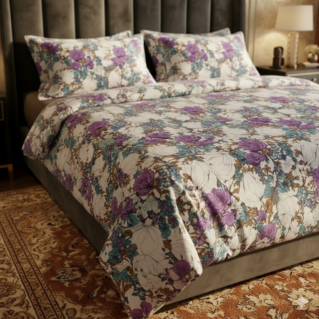Violet Garden - Flat Print Bedsheet