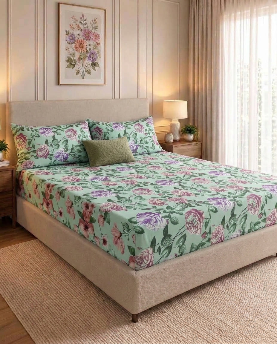 Peony & Sage - Fitted Print Bedsheet