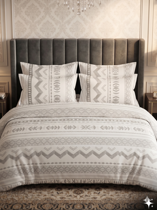 Nordic Zig Zag  - Flat Print Bedsheet