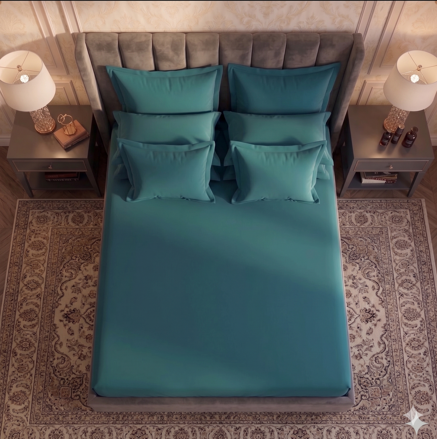 Ocean Depths  - Flat dyed Bedsheet