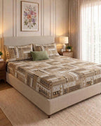 Cinnamon Lattice - Fitted Print Bedsheet
