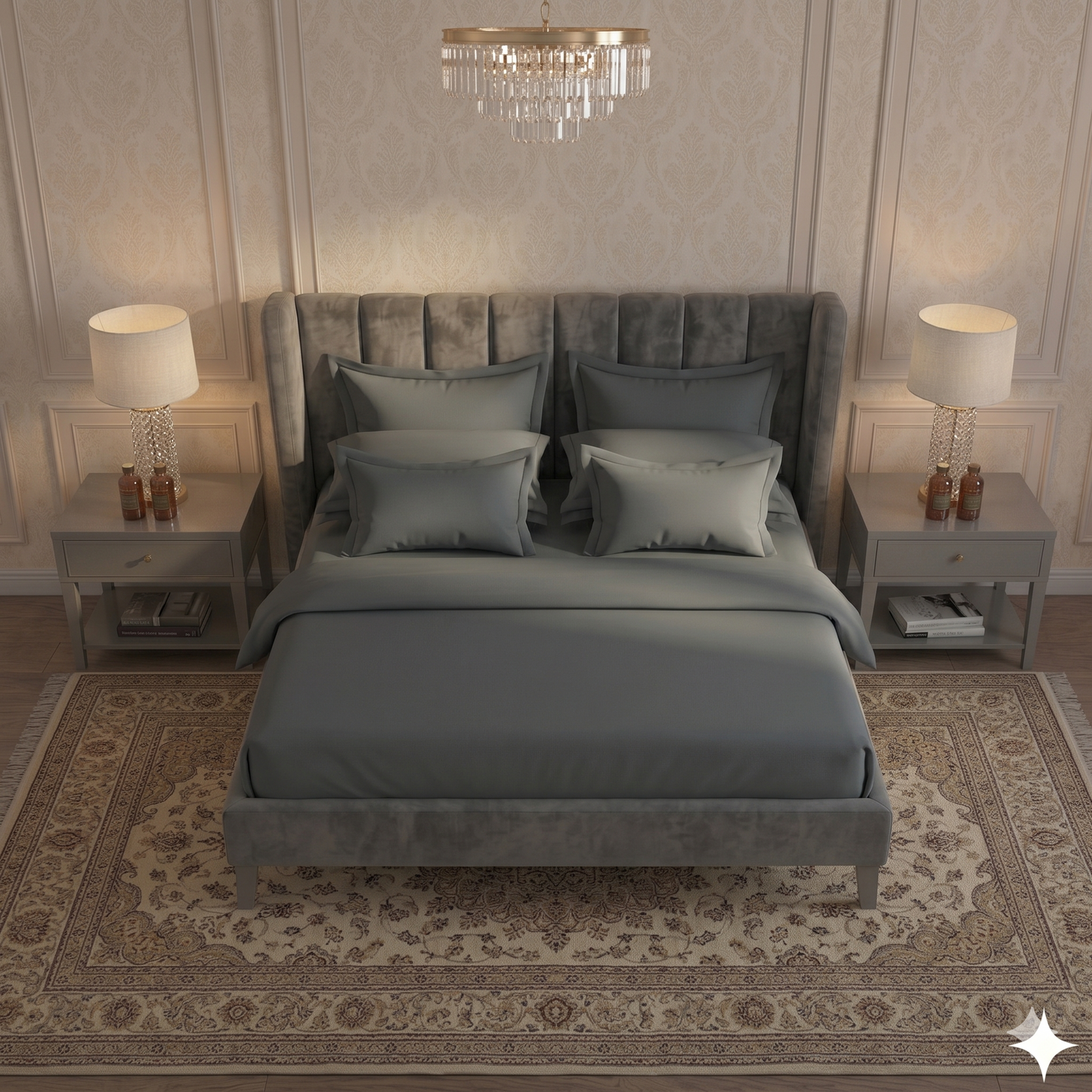 Iron Ash  - Flat Dyed Bedsheet