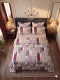 Velvet Geometry- Flat Print Bedsheet
