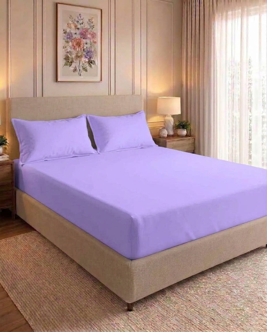 Light Lilac - Dyed Fitted Bedsheet