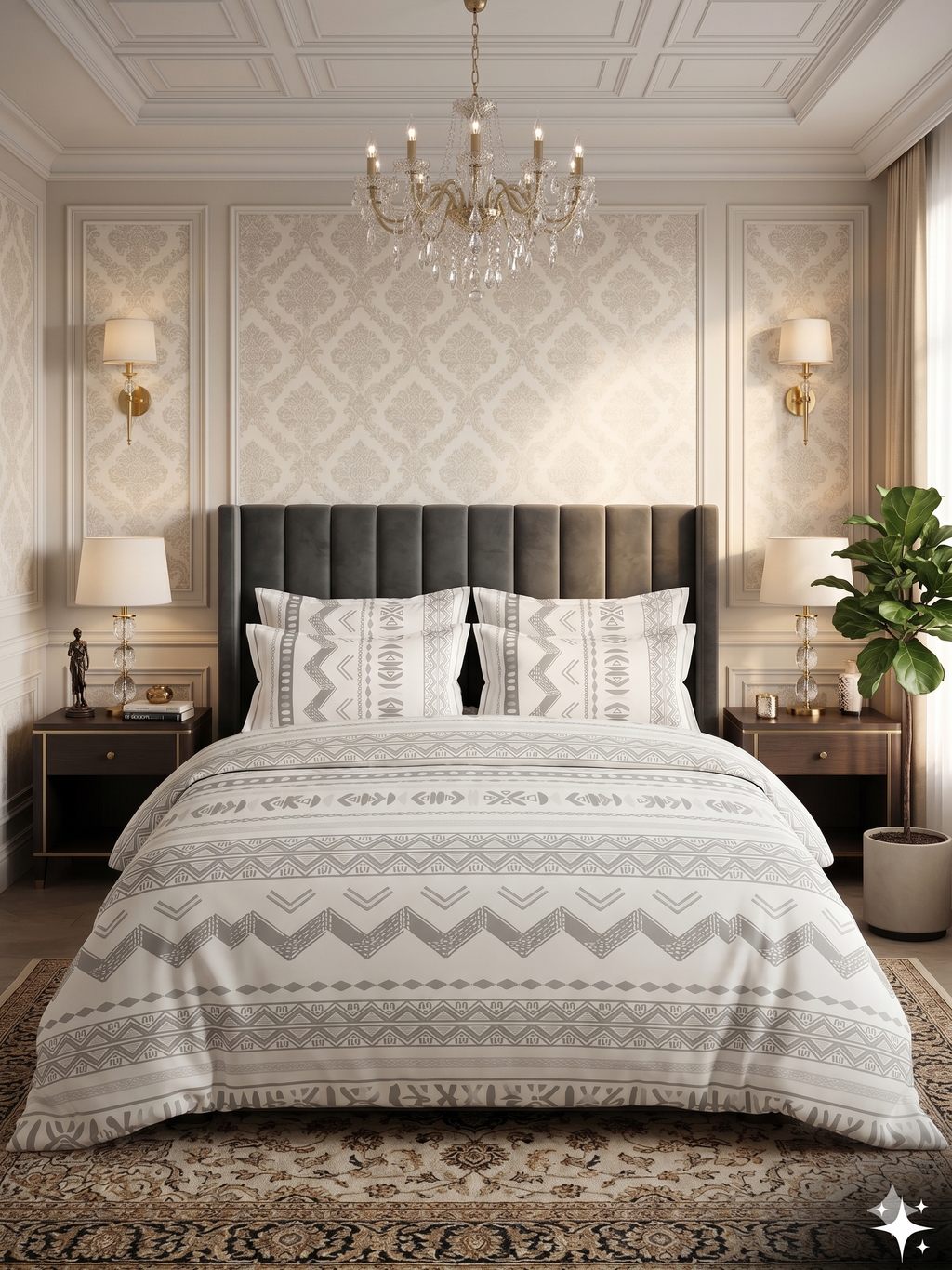 Nordic Zig Zag  - Flat Print Bedsheet