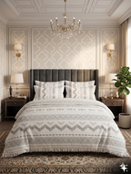 Nordic Zig Zag  - Flat Print Bedsheet