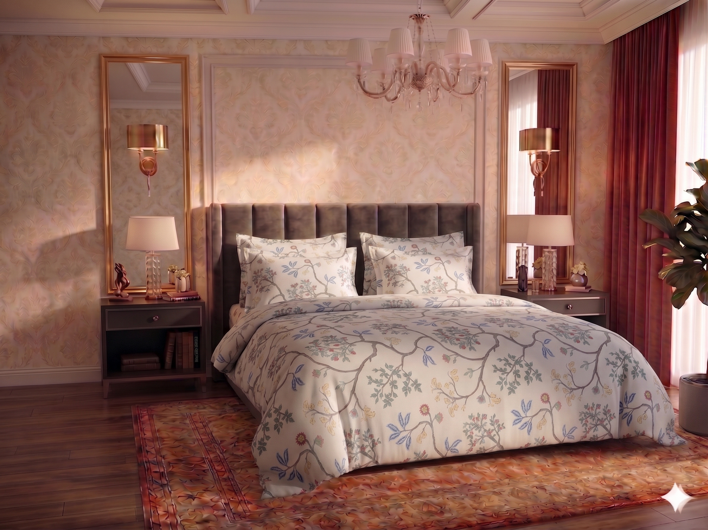 Vintage Orchard - Flat Print Bedsheet