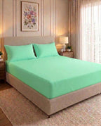 Pistachio Glow - Dyed Fitted Bedsheet