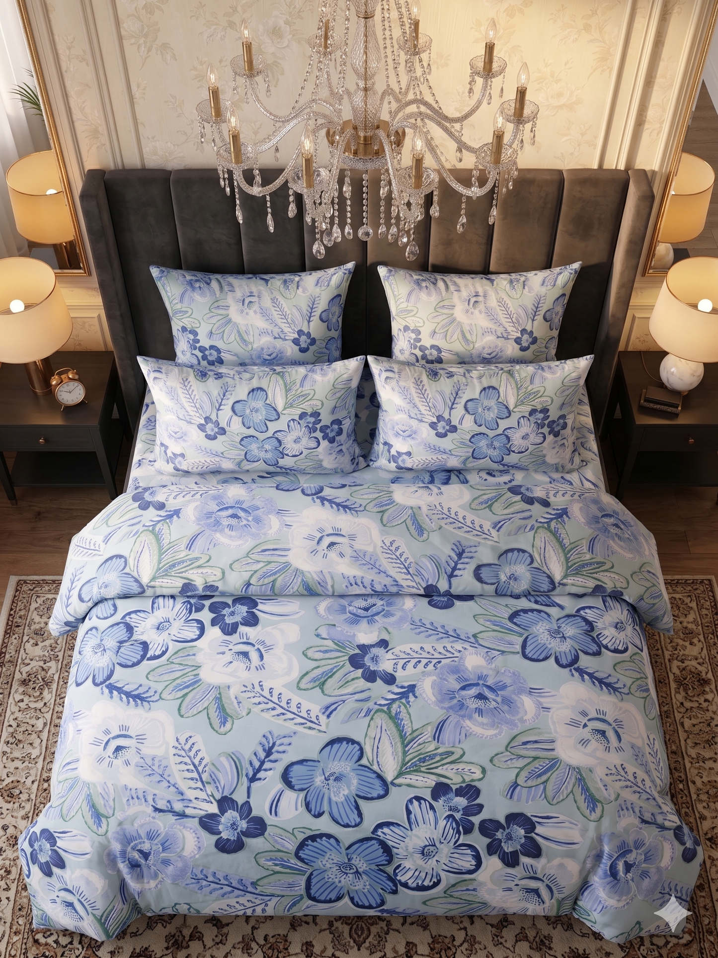 Painted Petals - Flat Print Bedsheet