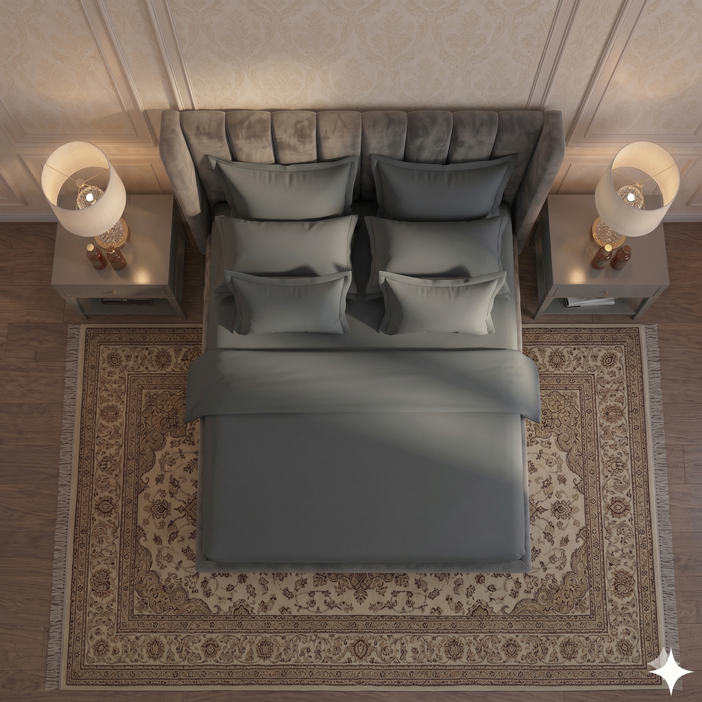 Iron Ash  - Flat Dyed Bedsheet