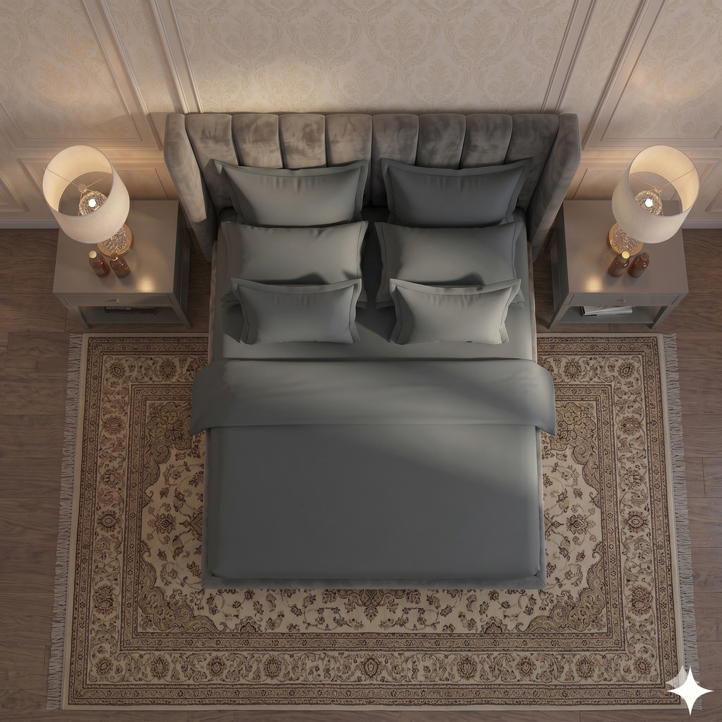 Iron Ash  - Flat Dyed Bedsheet